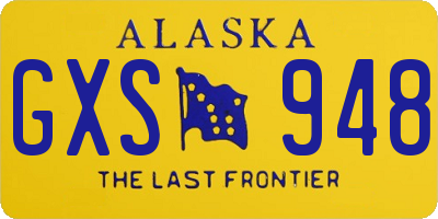 AK license plate GXS948