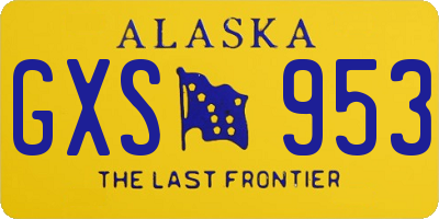 AK license plate GXS953