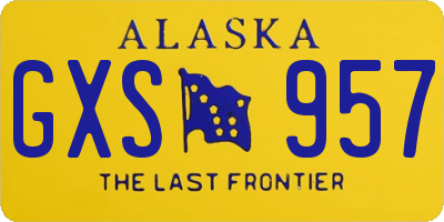AK license plate GXS957