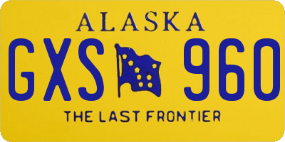AK license plate GXS960
