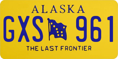 AK license plate GXS961