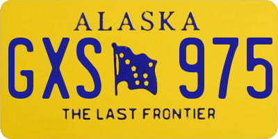 AK license plate GXS975