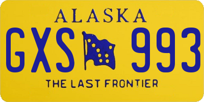 AK license plate GXS993