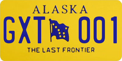 AK license plate GXT001