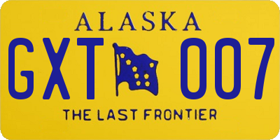 AK license plate GXT007