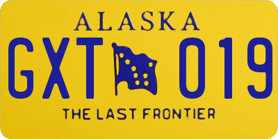 AK license plate GXT019
