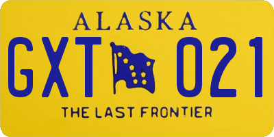 AK license plate GXT021