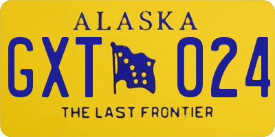 AK license plate GXT024