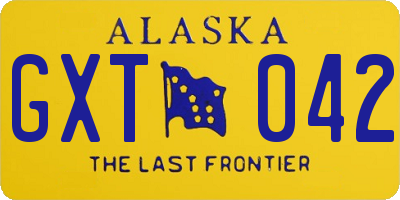 AK license plate GXT042