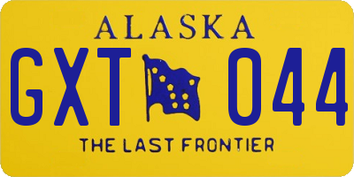 AK license plate GXT044