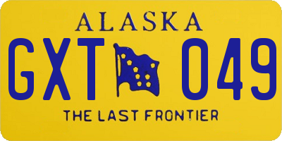 AK license plate GXT049