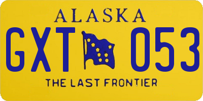 AK license plate GXT053