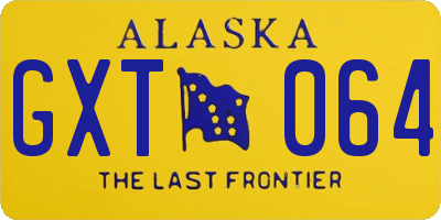 AK license plate GXT064