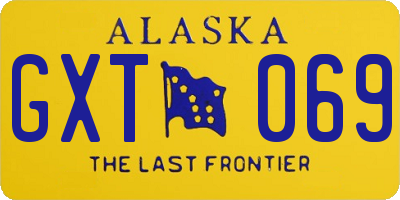 AK license plate GXT069