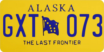 AK license plate GXT073