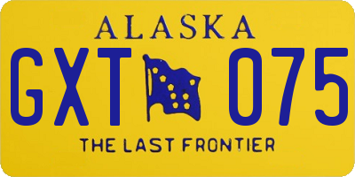 AK license plate GXT075