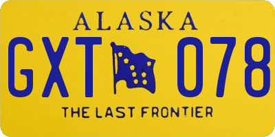 AK license plate GXT078