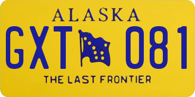 AK license plate GXT081