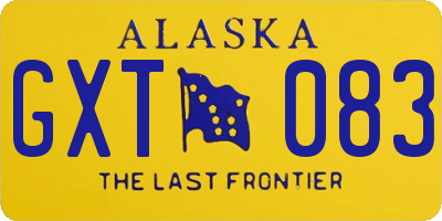 AK license plate GXT083