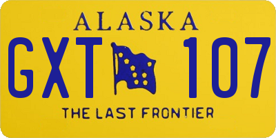 AK license plate GXT107
