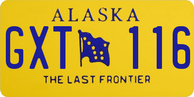 AK license plate GXT116
