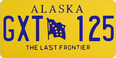 AK license plate GXT125
