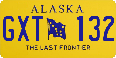 AK license plate GXT132