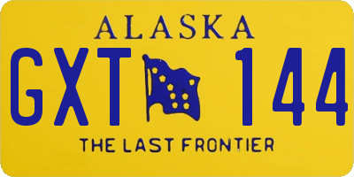 AK license plate GXT144