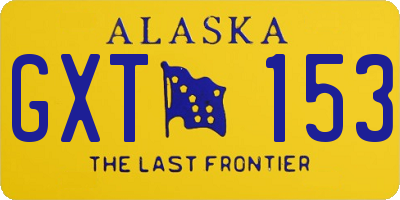 AK license plate GXT153