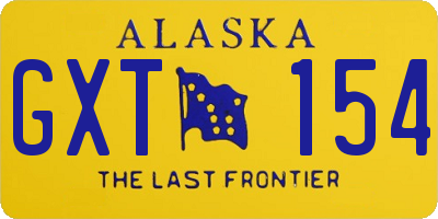 AK license plate GXT154