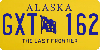 AK license plate GXT162