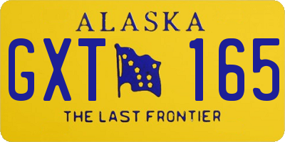 AK license plate GXT165
