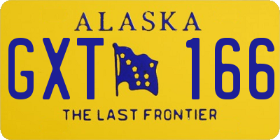 AK license plate GXT166