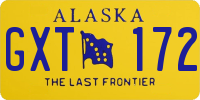AK license plate GXT172