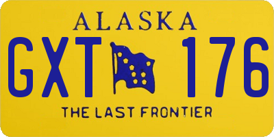 AK license plate GXT176