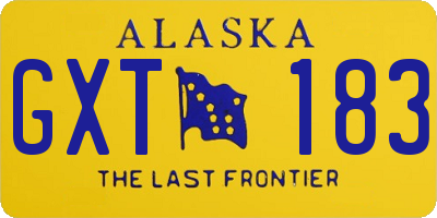 AK license plate GXT183