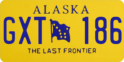 AK license plate GXT186