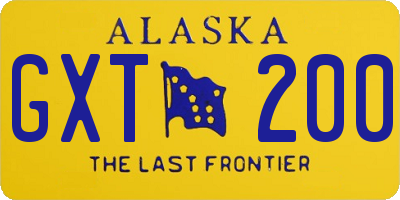 AK license plate GXT200