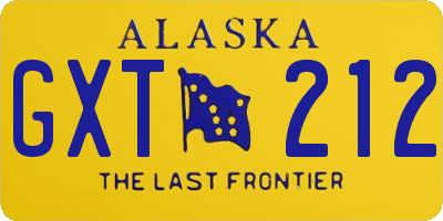 AK license plate GXT212