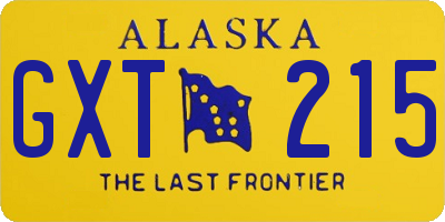 AK license plate GXT215