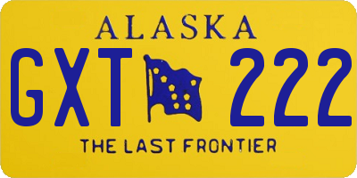 AK license plate GXT222