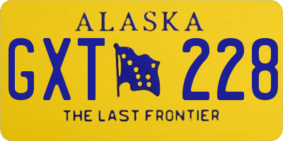 AK license plate GXT228