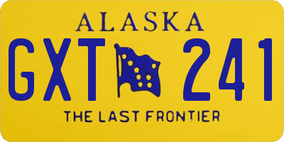 AK license plate GXT241
