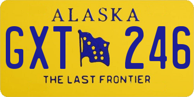 AK license plate GXT246
