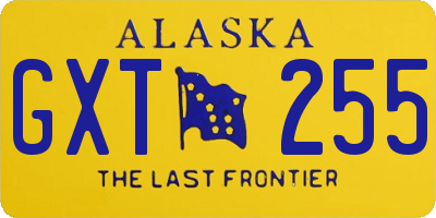 AK license plate GXT255