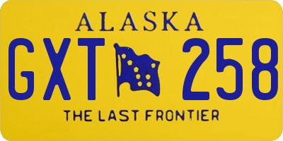 AK license plate GXT258