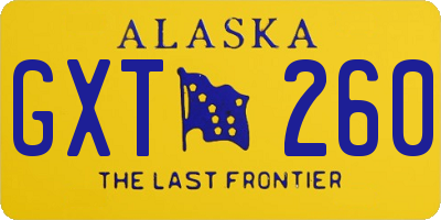 AK license plate GXT260