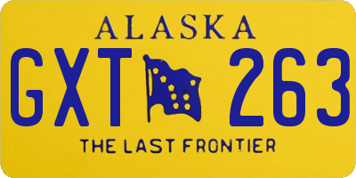 AK license plate GXT263