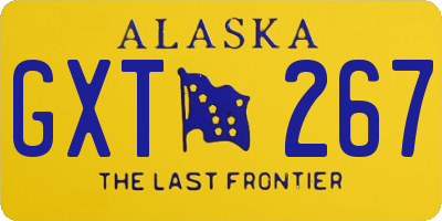 AK license plate GXT267