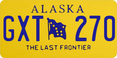 AK license plate GXT270
